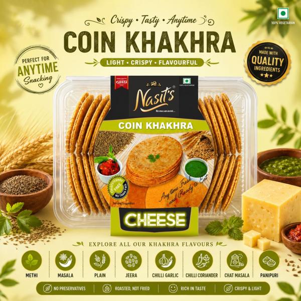 Cheese Coin Khakhra
