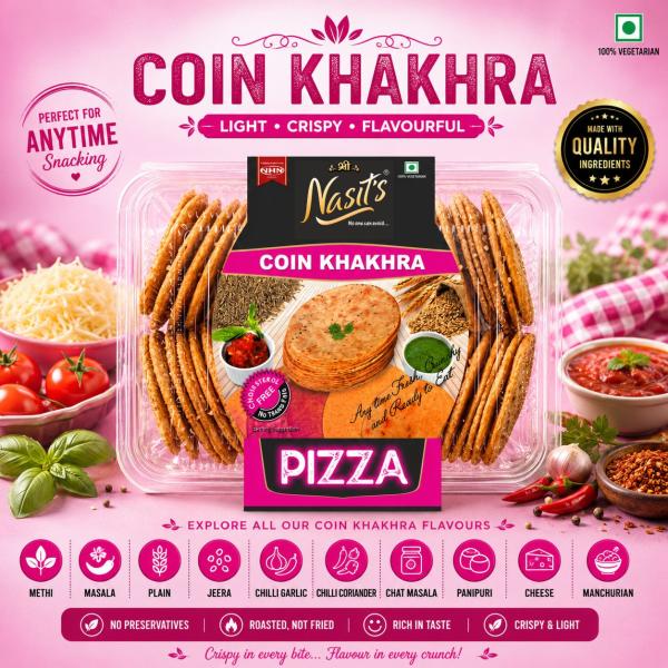 Pizza Coin Khakhra